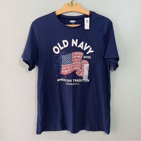 Old Navy | American Flag Red White & Blue Fourth of July Tee - Picture 1 of 5